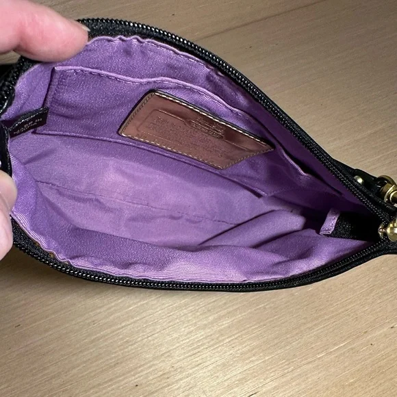 Like New - Coach Signature Wristlet Black - Picture 7 of 10